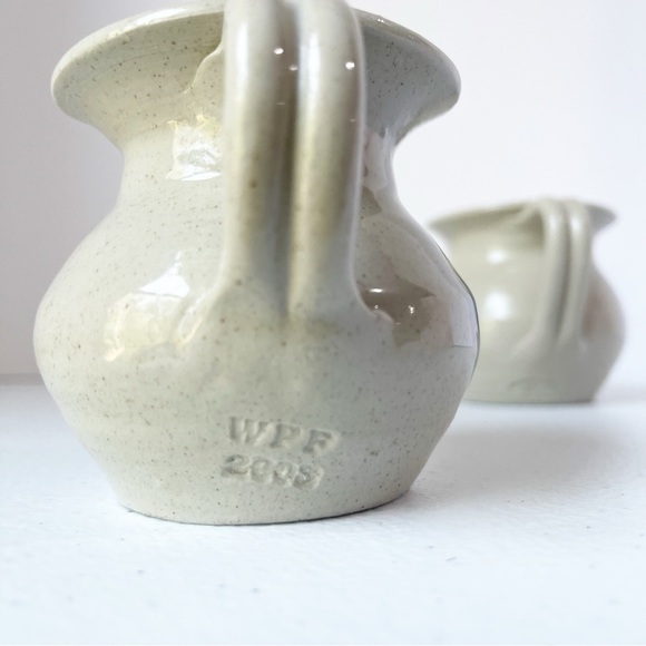 Pair of small Williamsburg Pottery Clay Pitchers - Picture 6 of 8